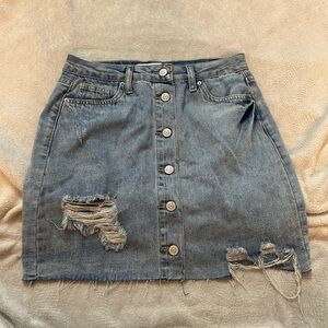 YMI denim midi skirt size 5/27